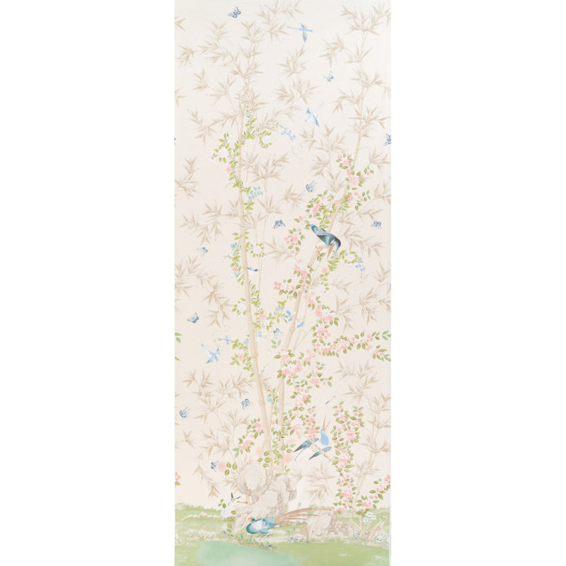 Schumacher x Miles Redd Brighton Pavilion Panel Fabric, Alabaster