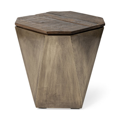 Bahena Solid Wood Top End Table