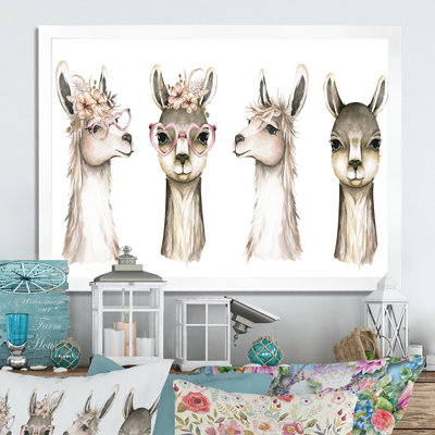 " Cute Lama Head Cartoon For Kids II "