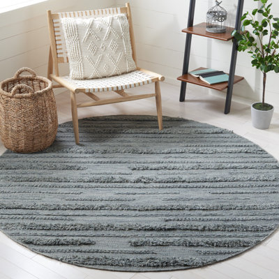 Hartzler Hand-Woven Flatweave Grey/Ivory Area Rug