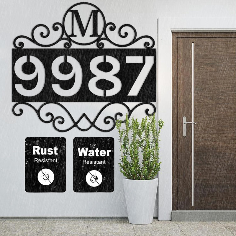 Décoration murale d'extérieur personnalisée, H 12 po x l 14 po x P 0,05 po, Oui
