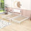Lit plateforme double avec lit gigogne simple réglable et tête de lit-594730743