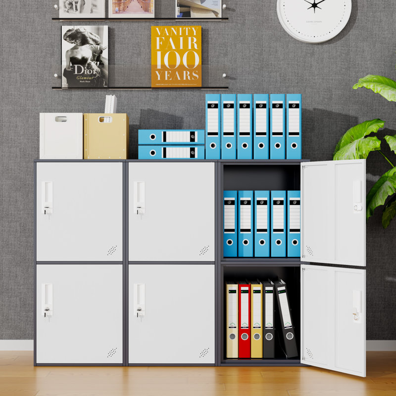 3 Door Vertical Stackable Storage Cabinet With Lock,Anti-Failing Device, Metal Lcoker,Organizer For Office, Home, Gym, School,Employee,Kids.