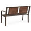 Banc de jardin avec dossier en osier