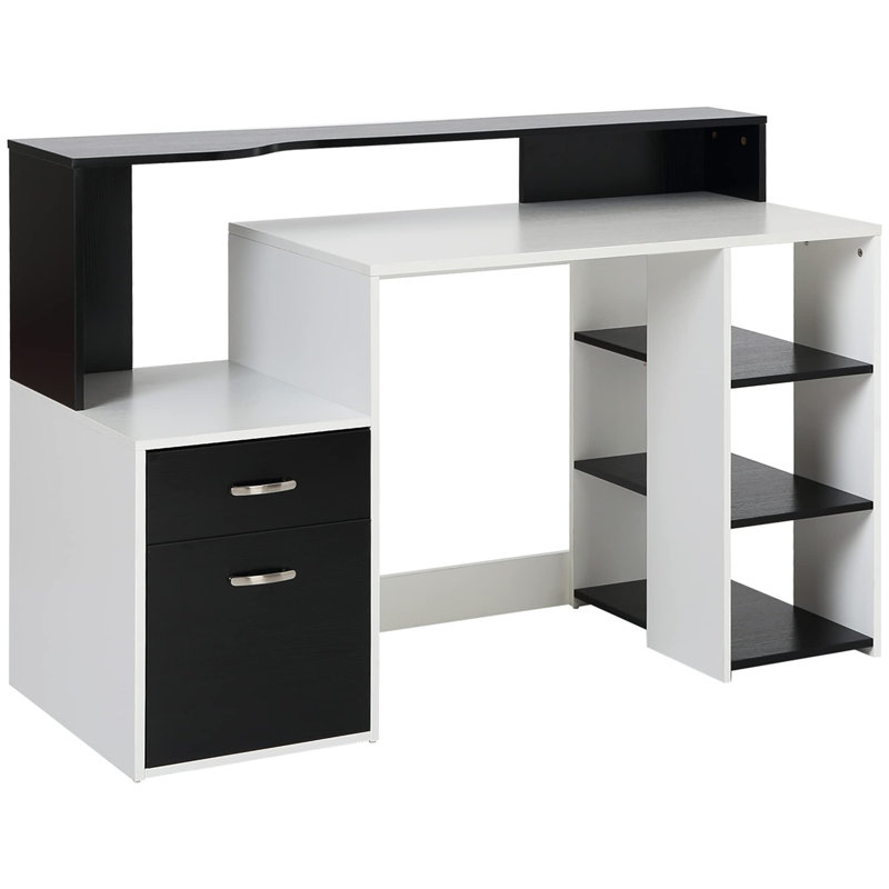 Computer Desk, Black/White