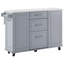 Îlot de cuisine de 50,7 po avec rangement, poubelle inclinable et organisateur de rangement escamotable, îlot de cuisine sur roulettes à 5 roulettes avec abattant, 2 tiroirs, 1 porte pour la cuisine, la salle à manger