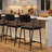 26" Counter Height Bar Stools Set of 2 with Arms, Modern Bar Stools Set with Back & Upholstered Wider Seat, Metal Bar Stools with Footrest for Kitchen Island, Easy Assembly-618452268