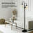 Isabella Modern Industrial 3-Light Floor Lamp - Adjustable Standing Lamp For Living Room, Bedroom, Office