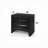 1Pc Black Finish Nightstand With Two Storage Drawers And Pull Out Tray Wooden Bedroom Furniture-1050829138