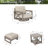 Marindo Patio Aluminum Conversation Set With Swivel Lounge Chairs, Ottomans And Sunbrella Cushions