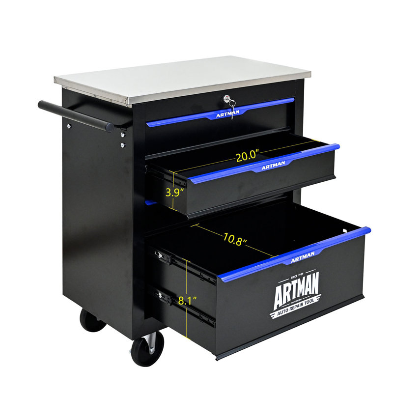 Chariot à outils multifonctionnel avec roues