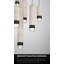 Lustre, 16 lumières, 32 po, noir mat, travertin-356937048