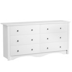 Angelynn 6-Drawer Double Dresser Lark Manor Color: White