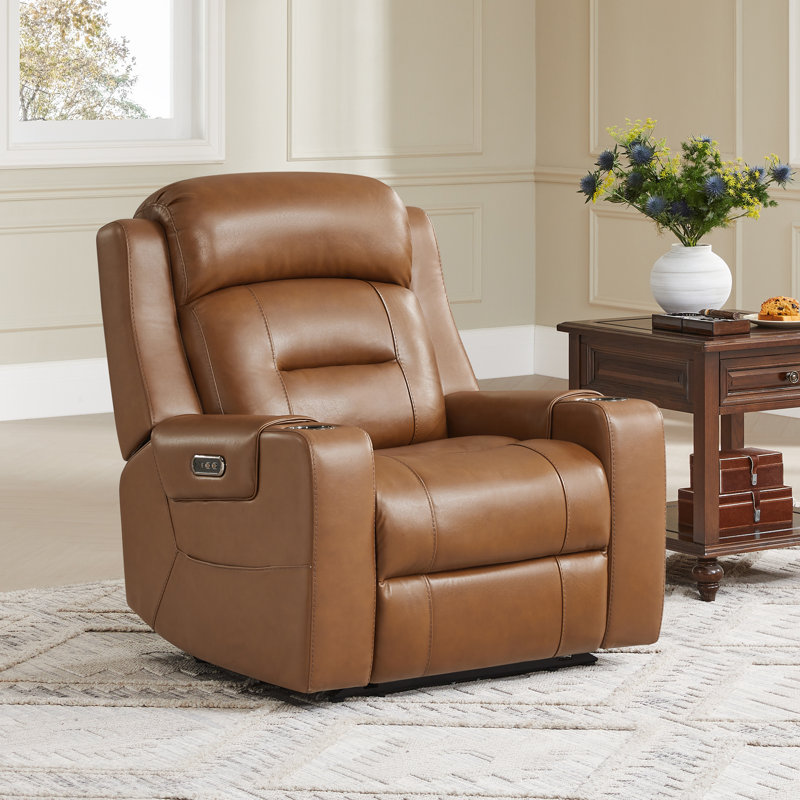 Très grand fauteuil inclinable électrique Olathe, Selle de cuir