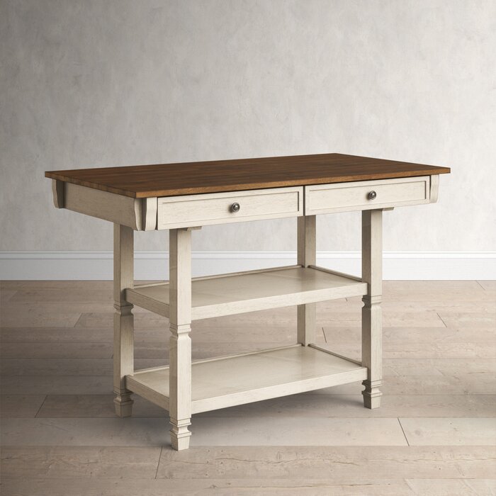 Birch Lane™ Erickson Solid Wood Kitchen Island & Reviews | Wayfair