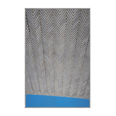 Tapis gris/bleu à motifs Jarosz