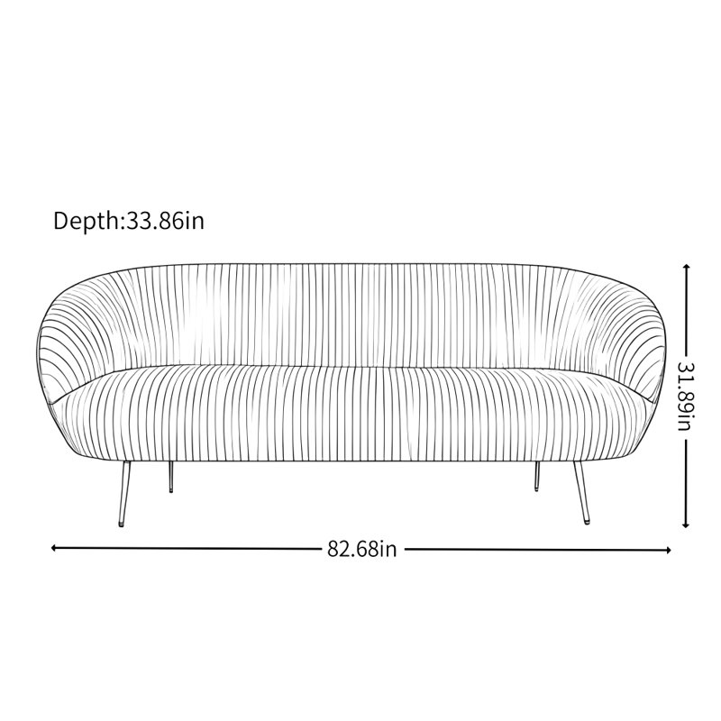 Modern Simple Creative Sofa, Beige