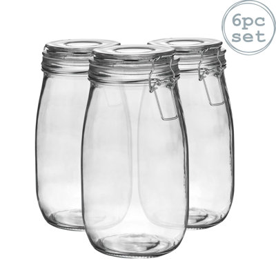 Argon Tableware - Glass Storage Jars - 1.5 Litre