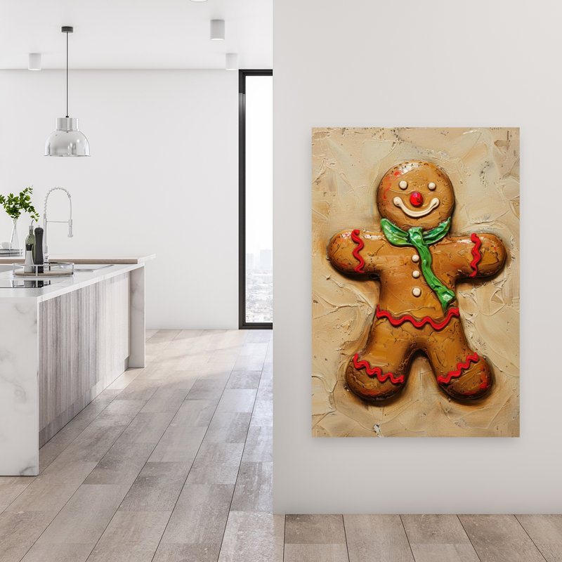 «Gingerbread Contemporary Playful Traditional», reproduction d'art murale, H 48 po x l 32 po