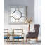 Miroir mural 48 po x 48 po de style antique avec cadre en miroir, décoration murale pour vestibule de salon, console inclinée contre le mur