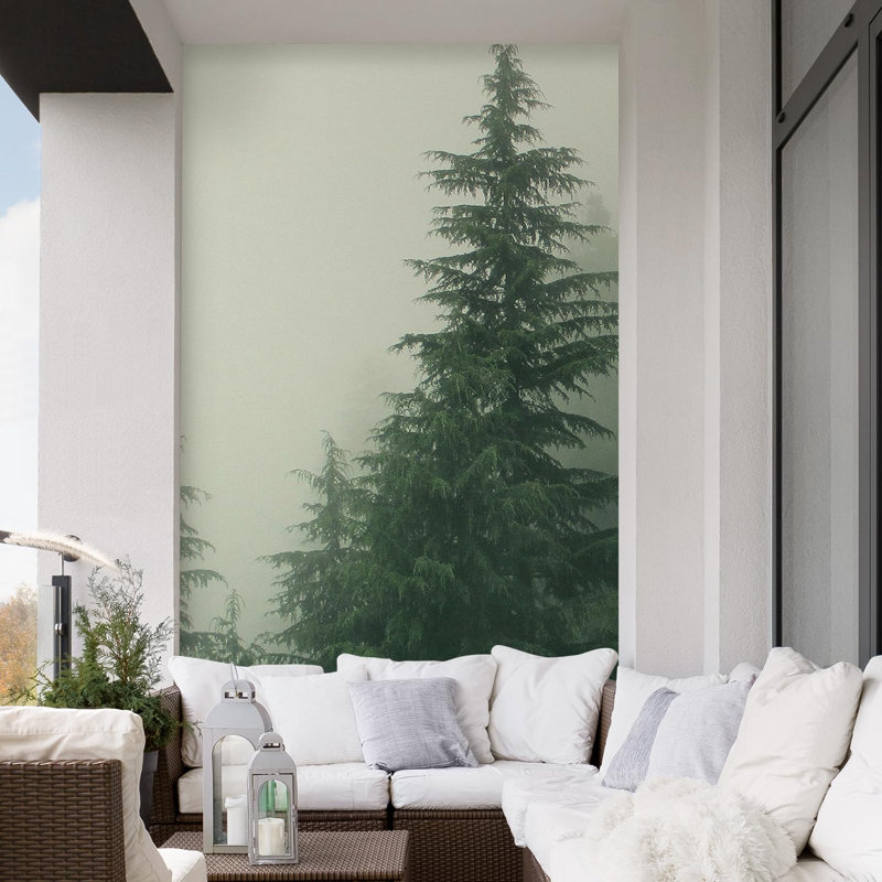 Forest Nature Landscape Peel & Stick Border, 96" L x 72" W