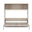 Grand lit escamotable avec commode avec tablette de rangement et armoires, commode escamotable escamotable escamotable