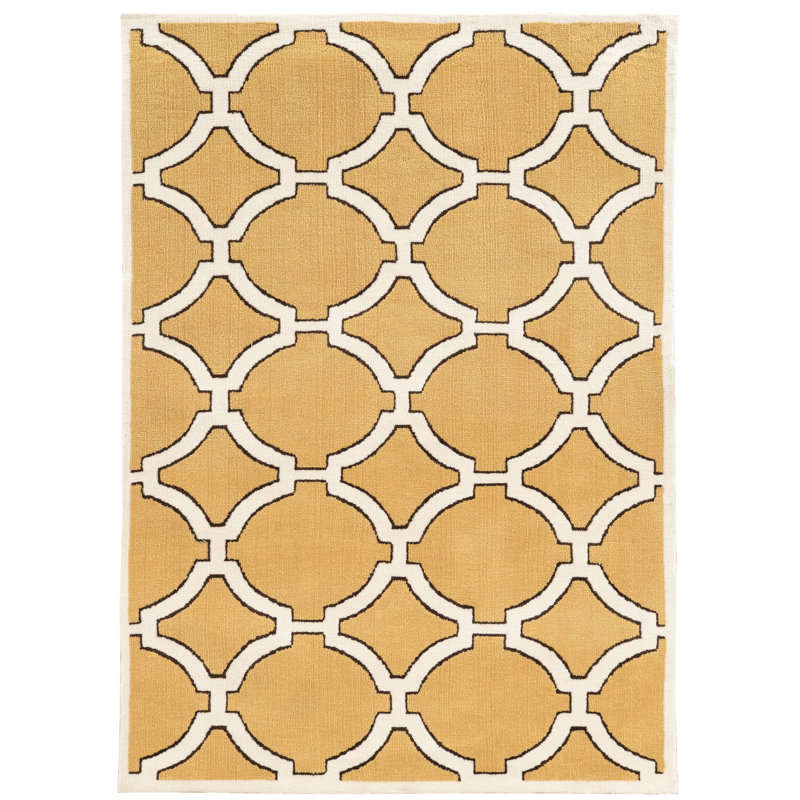 Tapis beige touffeté à la main Formaran, Rectangle 5 pi x 7 pi