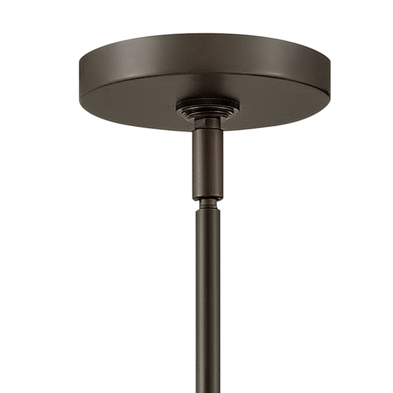Luminaire suspendu cylindrique moderne à une lumière, Oxyde noir