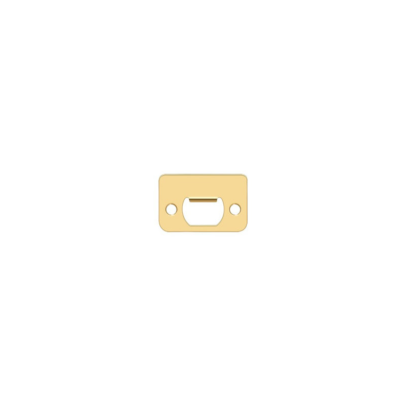 Deltana SP225CR003 Strike Plate, 2-1/4" x 1-1/2" in PVD Polished Brass