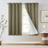 Fabdivine Pure Linen Eyelet Curtains 54x120 Inch Stylish Window Drapes for Home-Vishvjaal