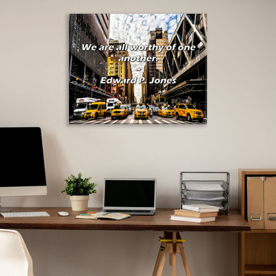Artsy Quote "We are all worthy of one another." By Edward P. Jones Gallery Wrapped Canvas
