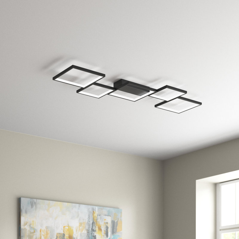 Norrell LED Flush Mount, Black