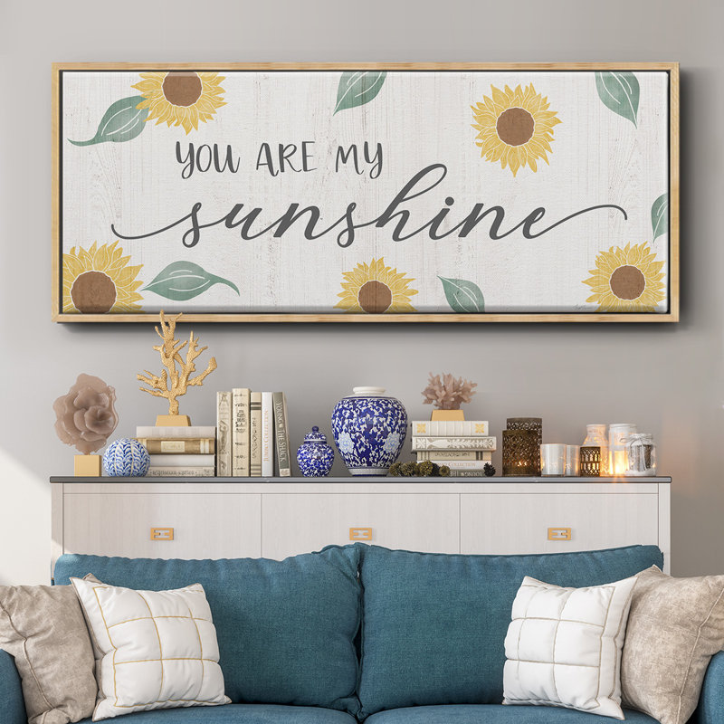 «You Are My Sunshine», toile encadrée, H 8 po x l 20 po