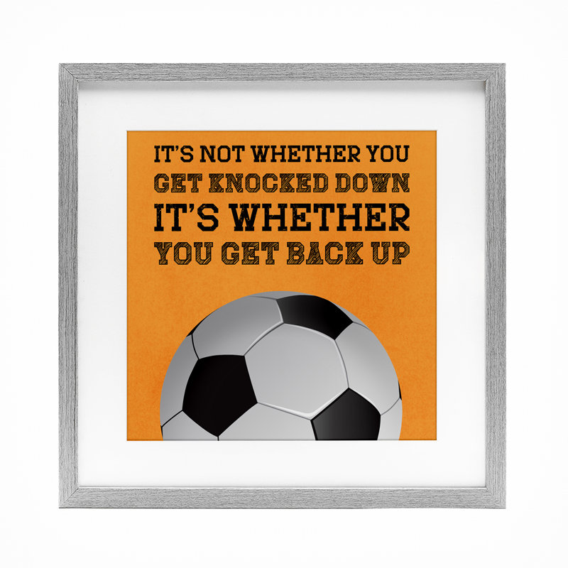 «If You Get Back Up», reproduction encadrée sous verre, conception de Marcus Prime, Cadre de ferme gris, H 16 po x l 16 po
