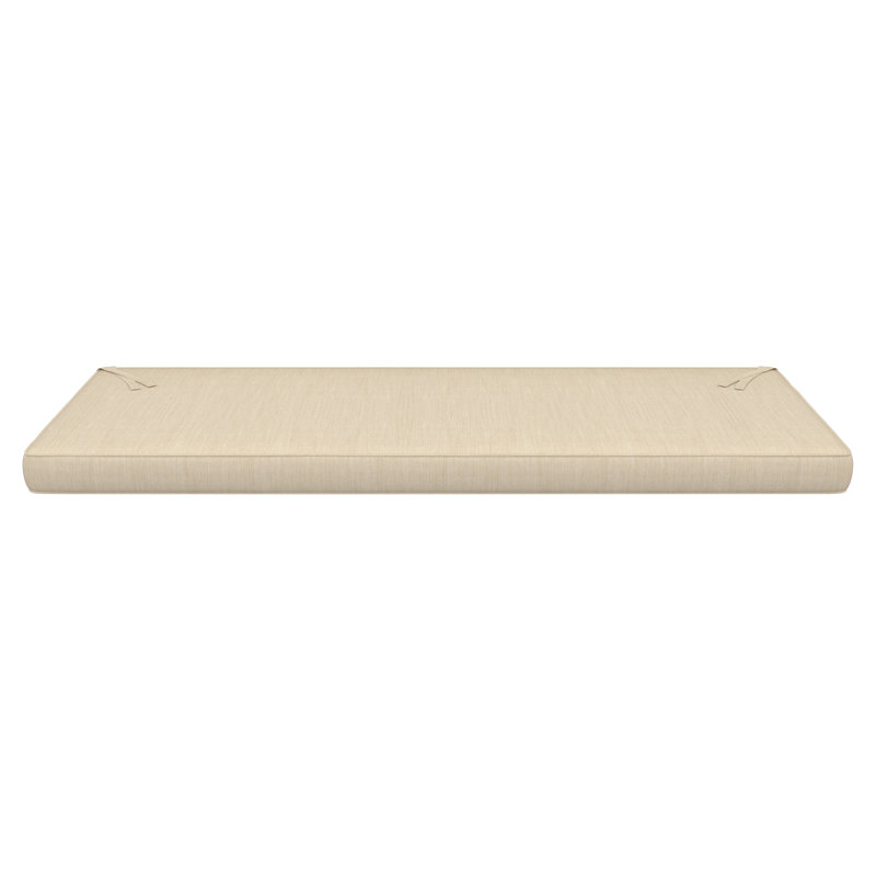 Sunbrella® Indoor/Outdoor Bench Seat Cushion, 3" Thick, 48" W x 18" D, Sunbrella® Canvas Flax