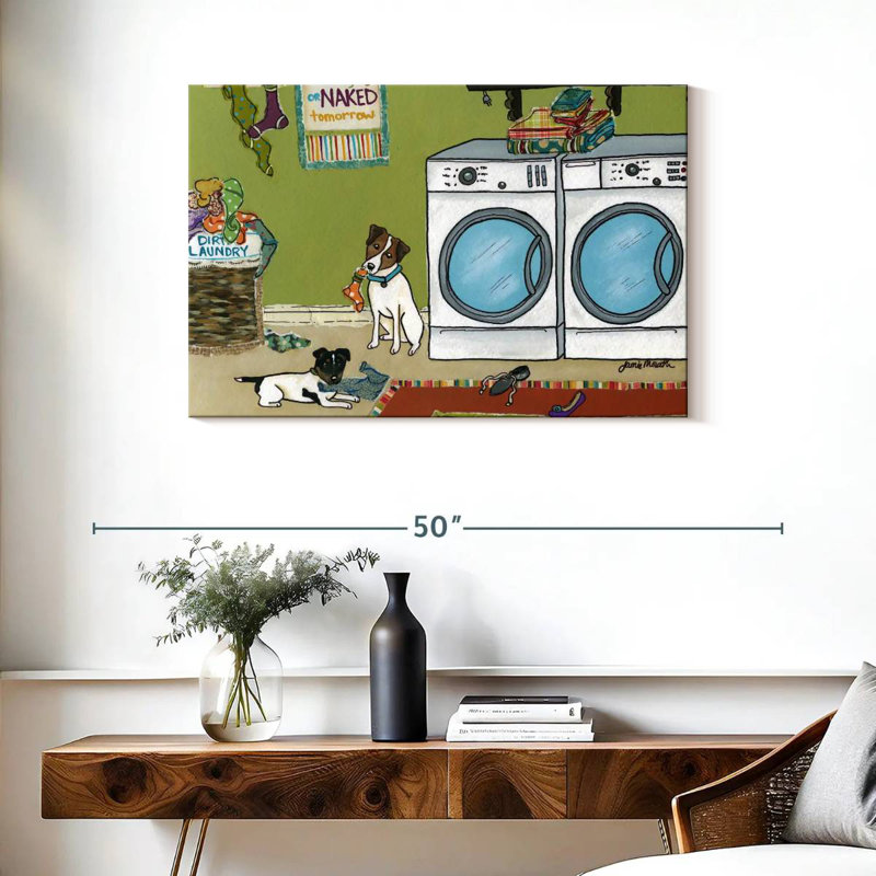 Brampt Jack Russell Trouble, 24" H x 36" W