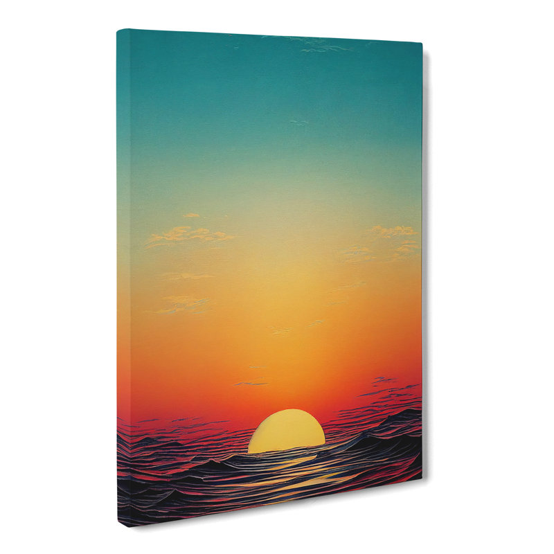 Serene Japanese Sunset Vol.2 - Wrapped Canvas, 50cm H x 35cm W x 3cm D