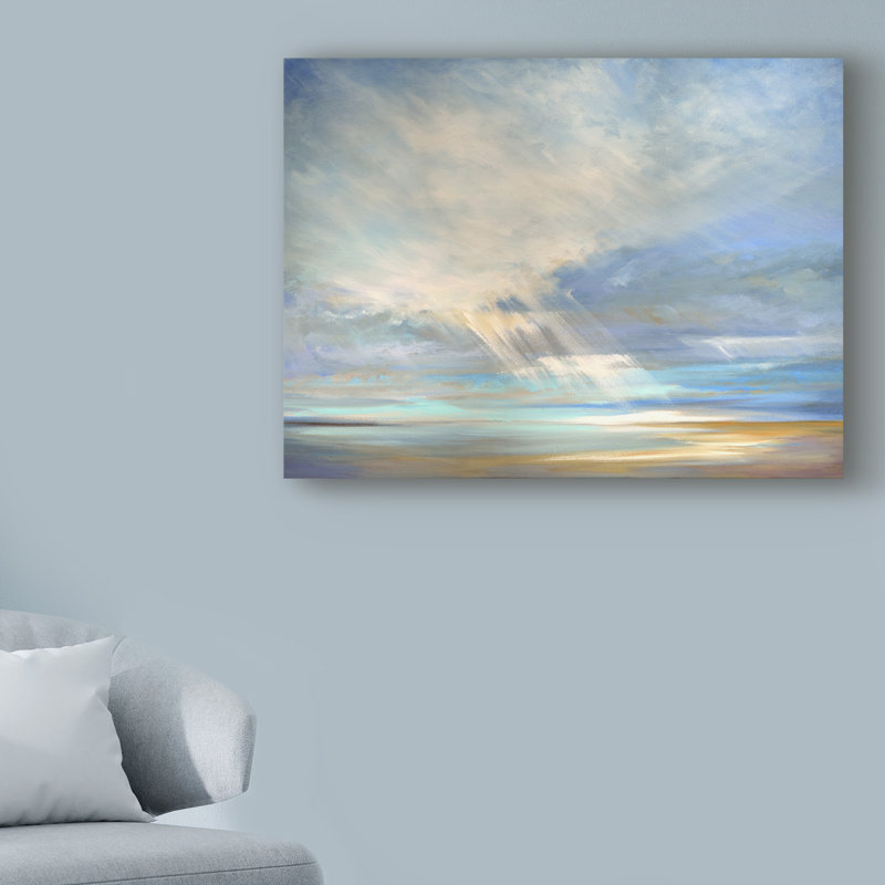 « célestely light ii », reproduction de peinture à l’acrylique sur toile tendue, H 18 po x l 24 po x P 2 po