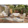 Ensemble de patio 4 pièces Lyal - causeuse, 2 chaises, table basse