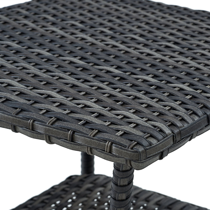 Table d'appoint Highfield Rattan, gris