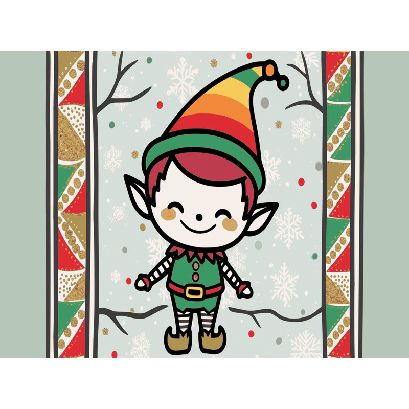 Tapis de Noël hiver lavable Ginza Six, Rectangulaire 2 pi x 3 pi