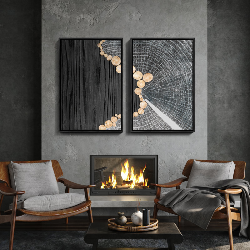 Art mural encadré rétro antique classique pour chambre à coucher, Noir, H 24 po x l 16 po