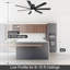 Ventilateur de plafond encastré de 60 po avec éclairage à DEL à intensité variable et télécommande, moteur CC réversible silencieux, ventilateur 3 CCT à profil bas pour le salon et la chambre à coucher