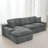 Flick Chenille Boneless Sectional Sofa with Double-Layer Cushions & Side Pockets-754638582