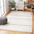 Adalia Striped Handmade Flatweave Cotton Area Rug in Ivory/Gray-2107357153