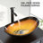 Brazel 72'' Free Standing Double Bathroom Vanity with Manufactured Wood Top, Vessel Sink, Faucet, Drain-89833397-89833394