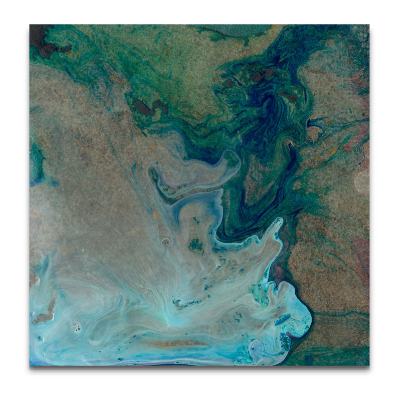 « barrière island i », peinture, H 40 po x l 40 po x P 1,5 po, Toile tendue