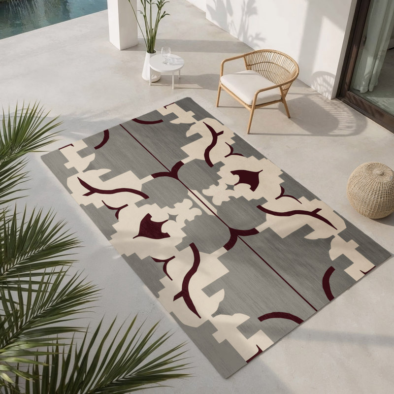 Spatial Rhythms Indoor And Outdoor Area Rug, Rectangle 2' x 3'