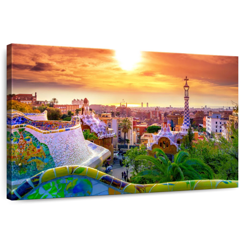 Sireci Barcelona depuis le parc Guell, H 8 po x l 12 po