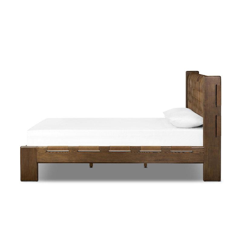 Murcia Upholstered Platform Bed, King, Heirloom Sienna